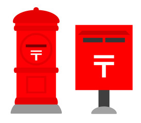 丸ポストと箱型ポスト