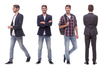 Obraz premium photo collage of a successful young man