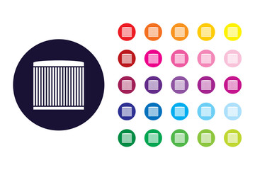 Air filter element sign icon. Air filter element color symbol.
