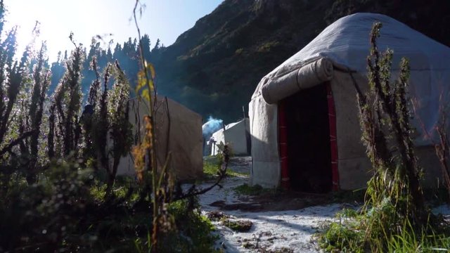Ala Kul yurt camp after the storm