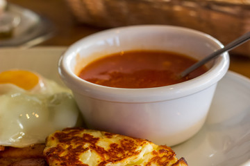 Savoring a Full English Breakfast: Baked Beans and Halloumi on Holiday