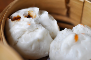 Fototapeta na wymiar Chinese stuffed bun, steamed dumpling
