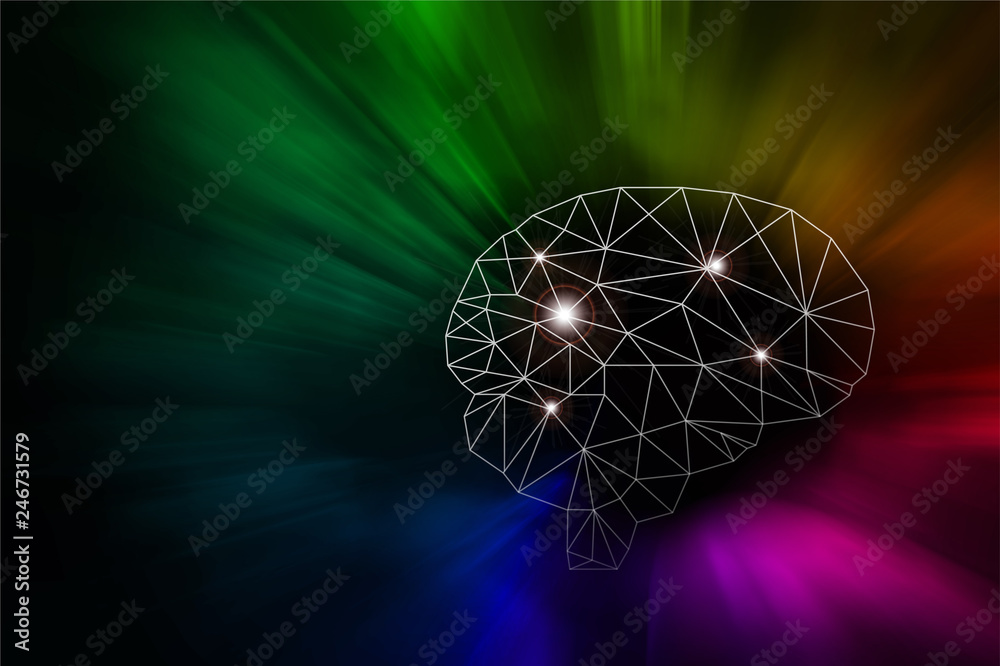 Poster abstract big data ai technology concept background illustration