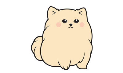 pomeranian dog logo vector