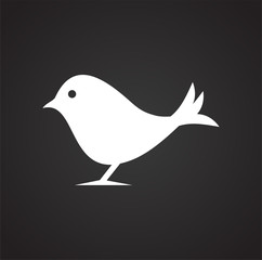 Bird icons set on black background for graphic and web design, Modern simple vector sign. Internet concept. Trendy symbol for website design web button or mobile app