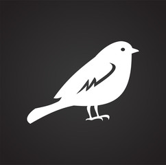 Bird icons set on black background for graphic and web design, Modern simple vector sign. Internet concept. Trendy symbol for website design web button or mobile app