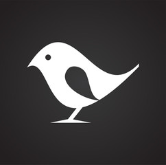 Bird icons set on black background for graphic and web design, Modern simple vector sign. Internet concept. Trendy symbol for website design web button or mobile app