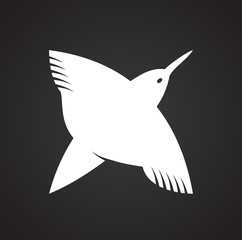 Bird icons set on black background for graphic and web design, Modern simple vector sign. Internet concept. Trendy symbol for website design web button or mobile app