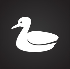 Bird icons set on black background for graphic and web design, Modern simple vector sign. Internet concept. Trendy symbol for website design web button or mobile app