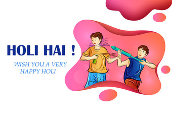 Indian people playing India Festival of Color Happy Holi background