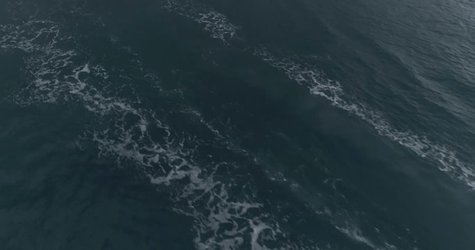 Boat Sailing Bosphorus Aerial View 4