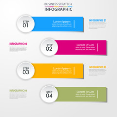 Business Infographics, strategy, timeline, design template illustration