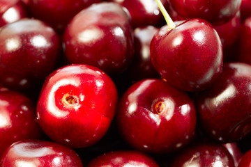 Sweet cherries background/ full frame
