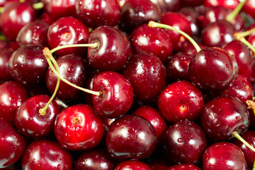Sweet cherries background/ full frame