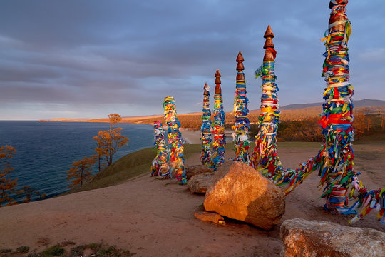 Sacread buryat place on Olkhon island, lake Baikal, Russia