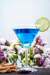 blue margarita cocktail