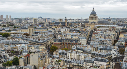 Fototapeta na wymiar Aerial view of Paris, France
