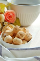 Close up of Thai mini cookies. Thai call 