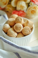 Close up of Thai mini cookies. Thai call 