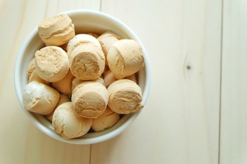 Close up of Thai mini cookies. Thai call 