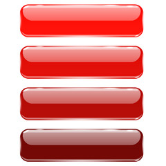 Fototapeta premium Red 3d glass buttons