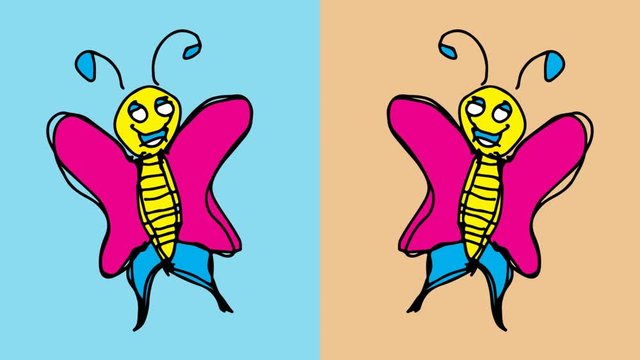 kids drawing pop art seamless background with theme of butterfly