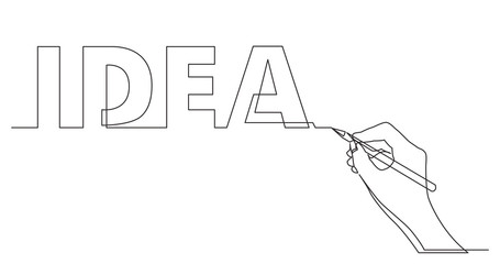 hand drawing business word of idea