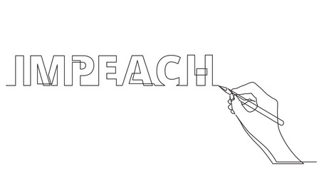 hand drawing word of impeach