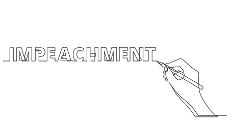 hand drawing word of impeachment