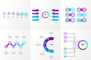 Set Of Infographics Elements Vector Design Template. Business Data Visualization Infographics Timeline with Marketing Icons most useful can be used for workflow, presentation, diagrams, reports