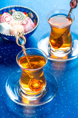 Turkish tea in traditional glass