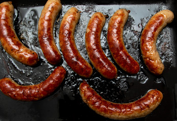 fried meat sausages