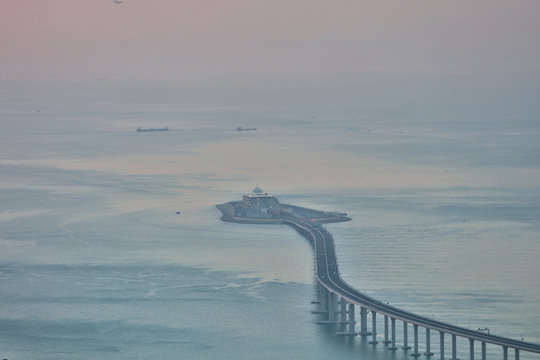 HK Zhuhai Macao Bridge At Nei Lak Shan