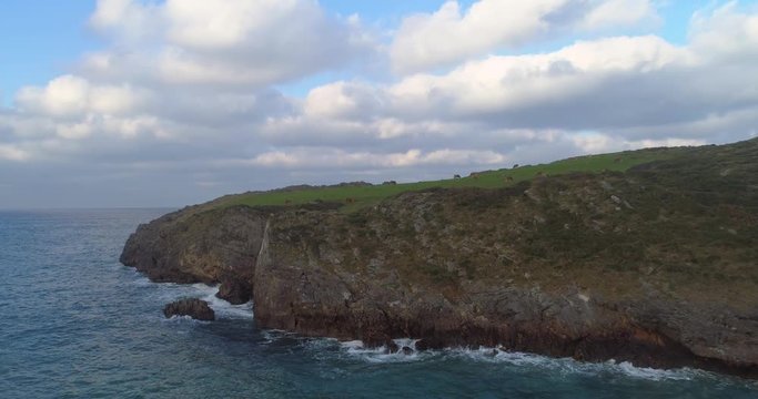 Coastal landscape in Borizu Llanes asturias Spain