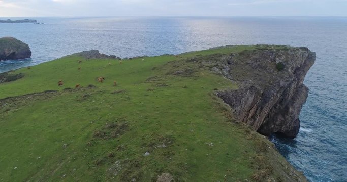 Coastal landscape in Borizu Llanes asturias Spain
