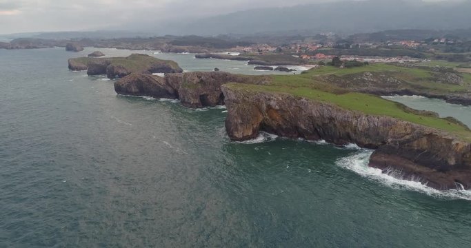 Coastal landscape in Borizu Llanes asturias Spain