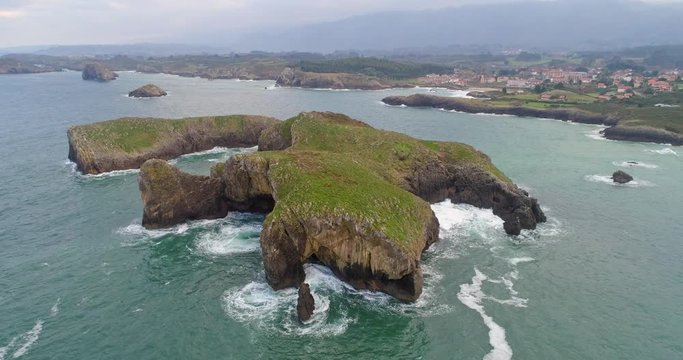 Coastal landscape in Borizu Llanes asturias Spain