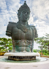 a huge statue of Vishnu in Bali
