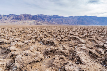 Fototapeta na wymiar The Devil's Golf Course in Death Valley