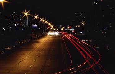 Fototapeta na wymiar Night traffic