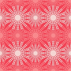 Seamless pattern with decorative stars. Mosaic of stars from strips and dots. Can be used for wallpaper, textile, invitation card, wrapping, web page background.