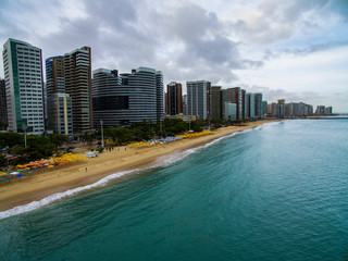 Fototapeta na wymiar Cities of beaches in the world. City of Fortaleza, state of Ceara Brazil South America. Travel theme. Places to visit and remember. 