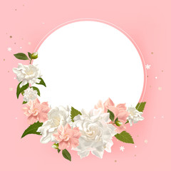 Floral mockup frame illustration