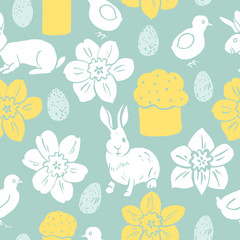 Happy Easter. Vector  seamless pattern