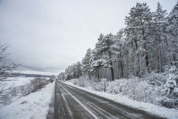 Fototapeta premium Winterliche Landschaft