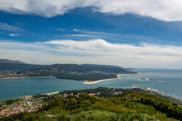 Fototapeta na wymiar view from monte de Santa Tecla in Galicia, Spain