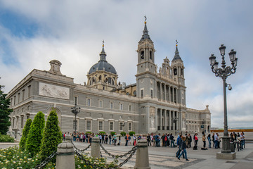 Obraz premium The Almudena Cathedral in Madrid, Spain