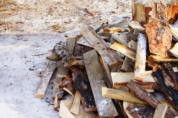 axe and firewood
