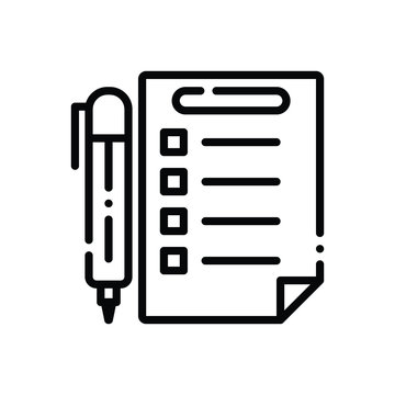 Black line icon for rules prescript 