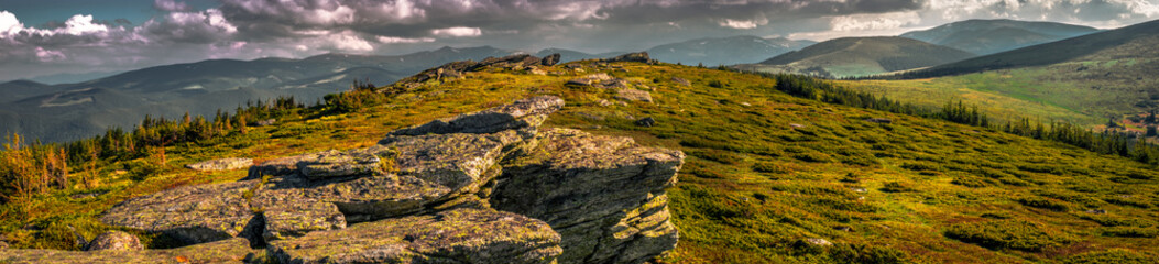 The rocks. Cindrel mountains, Batrana peak, Romania, 1800m.